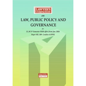Lawyer’s Companion™ on Law, Public Policy and Governance for LL.M 3rd Semester | Paper ML-309 | SPPU